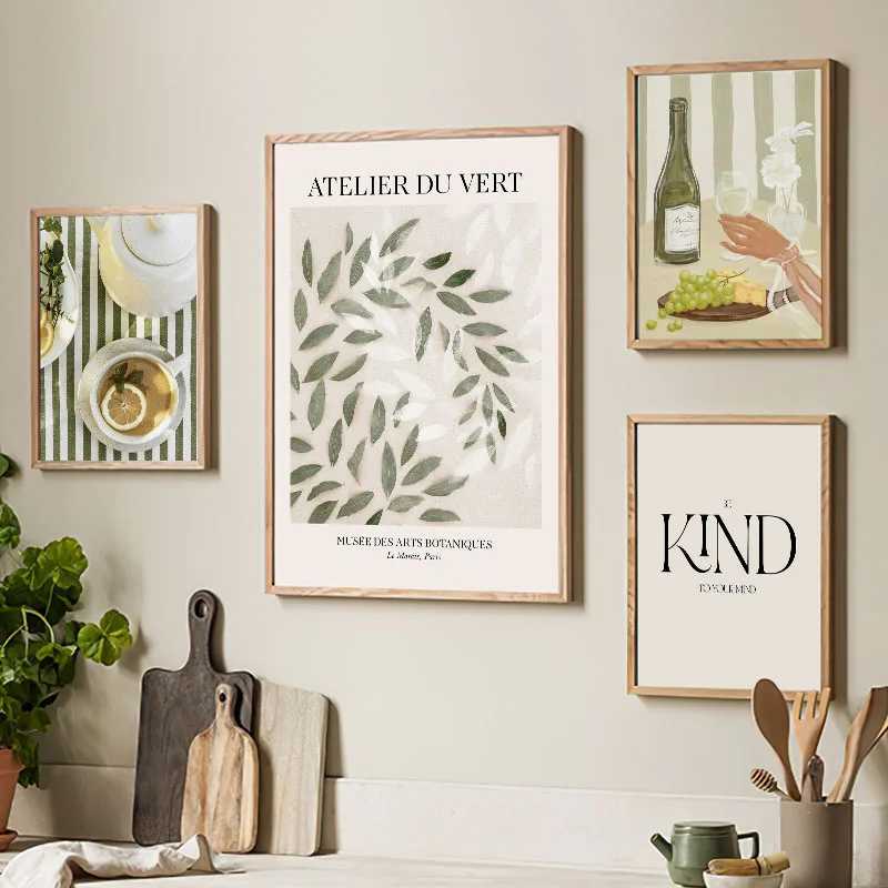 Home Cinema Wall Art - Quadro su tela con foglie di