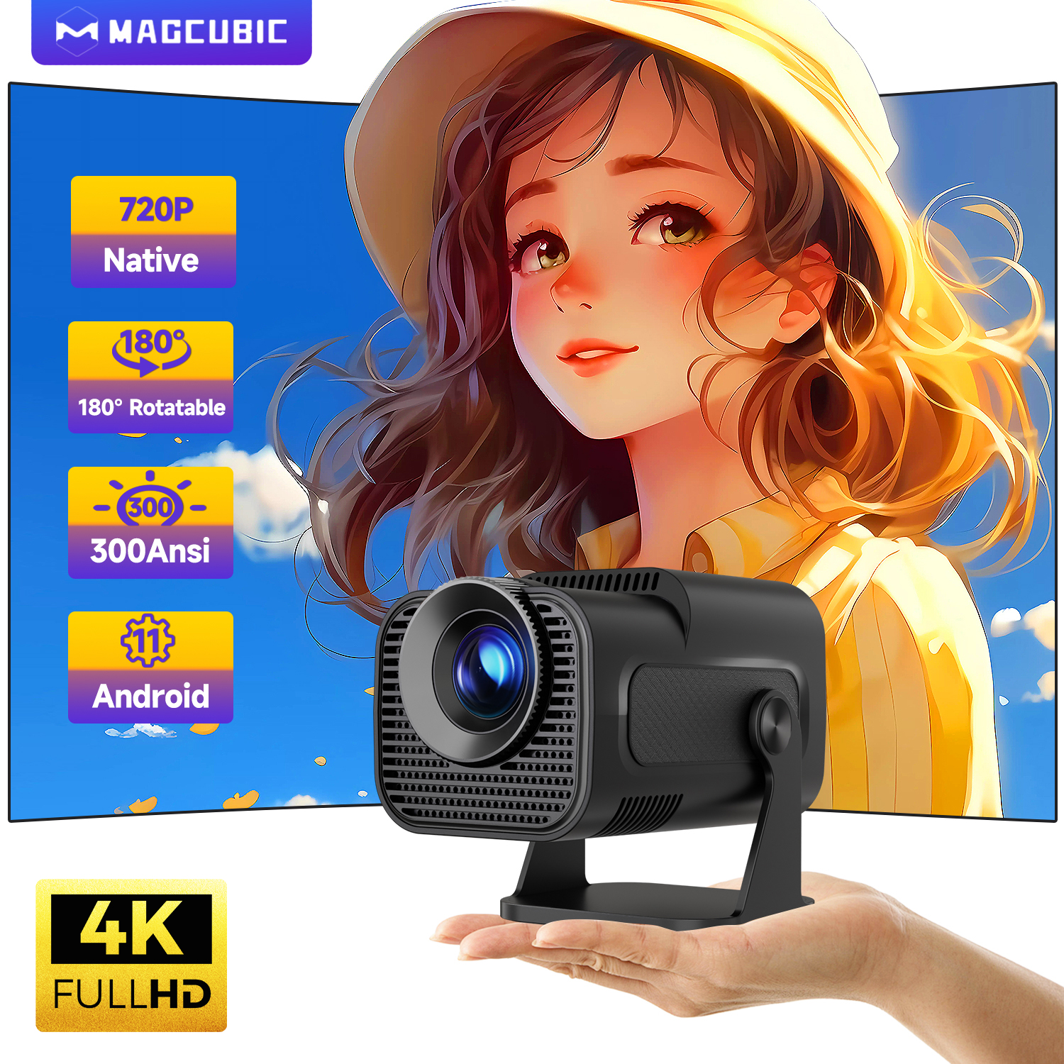 Home Cinema Projector Xiaomi - Magcubic HY320 Mini Proiettore Recentemente Nativo