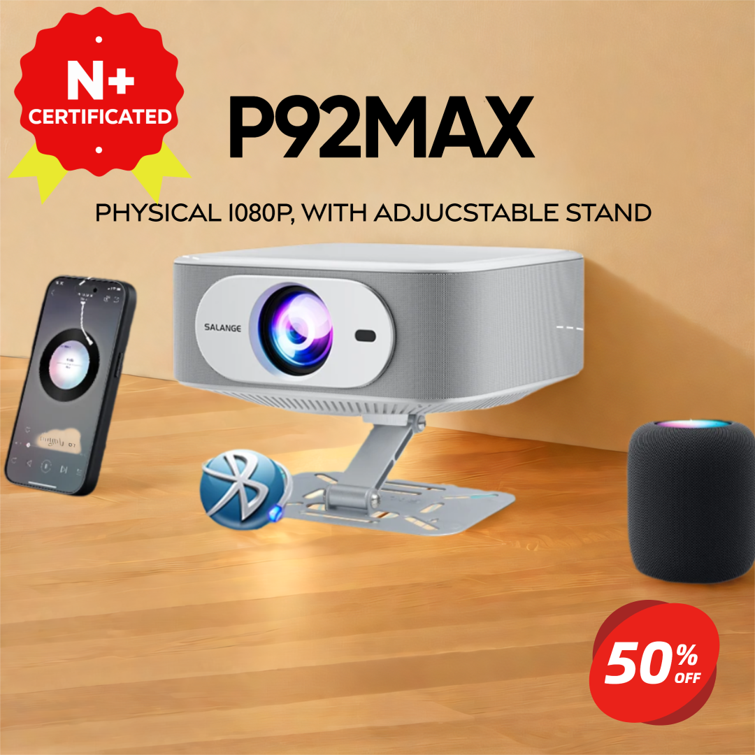 Home Cinema Projector Xiaomi - Proiettore Salange P92Max 1080P con Supporto