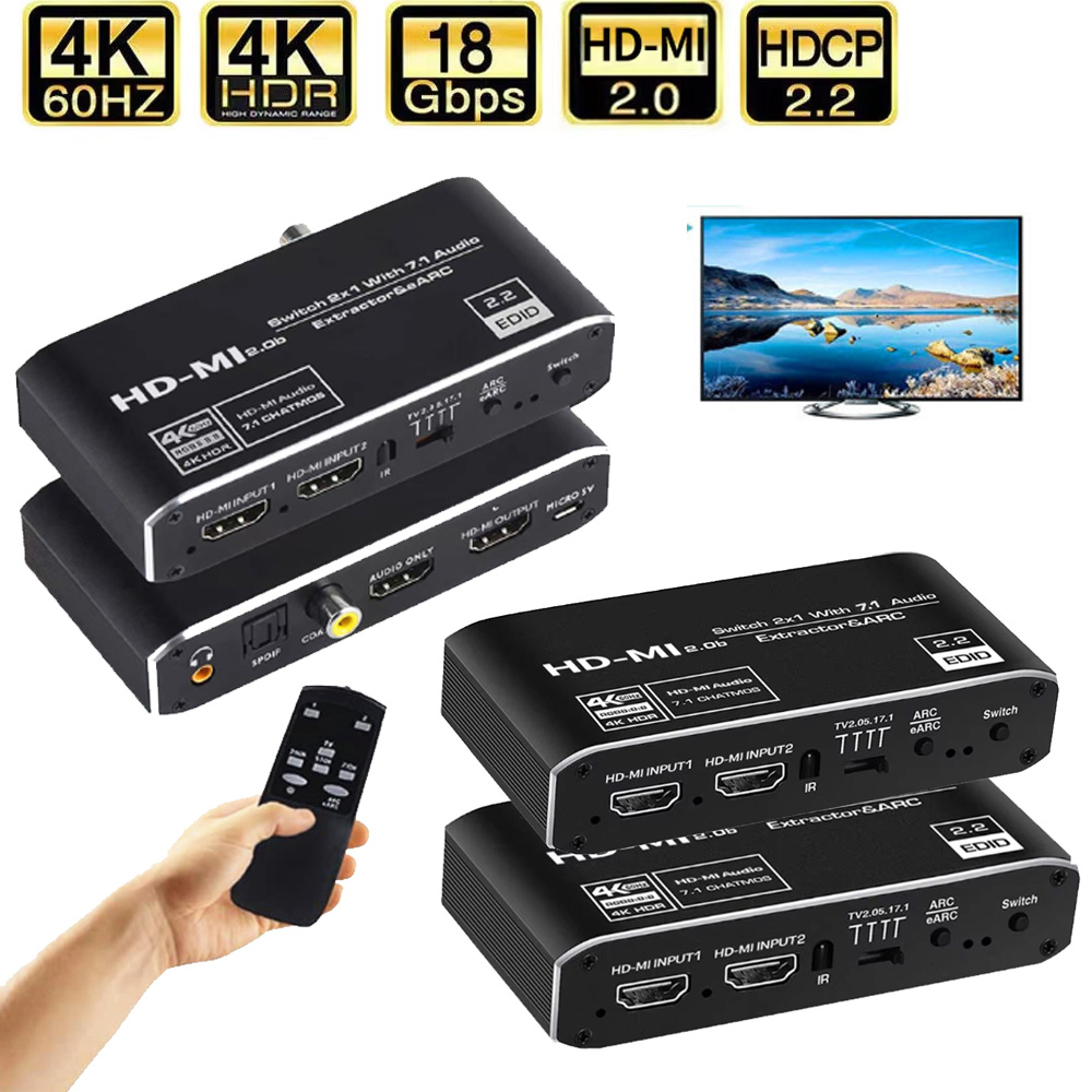 Hdmi Arc Cable - Switch compatibile HDMI 2x1 Estrattore audio