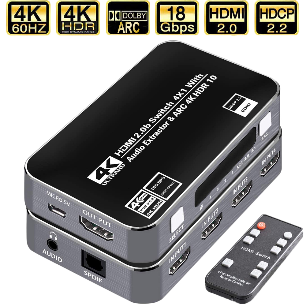 Hdmi Arc Cable - Switch HDMI 4K 60Hz HDR con