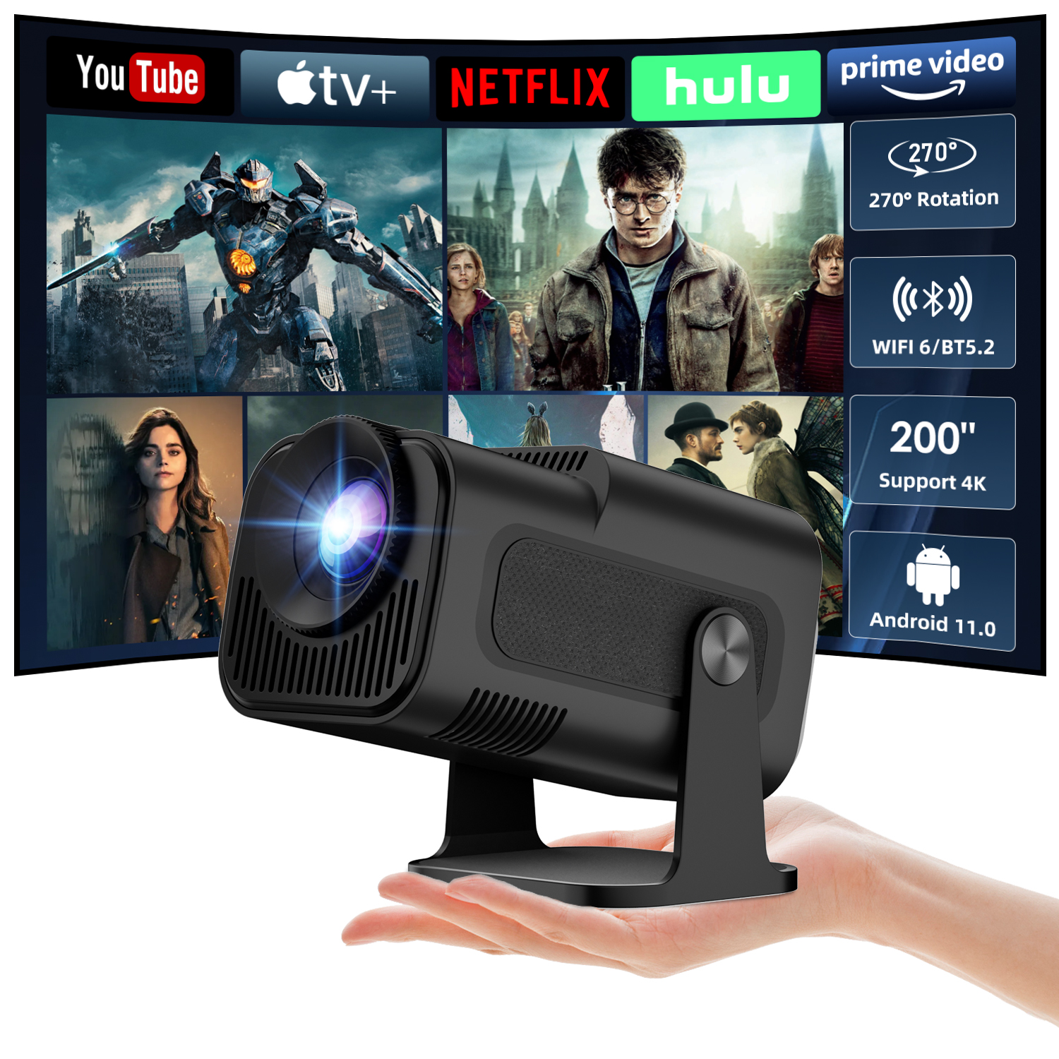 Home Cinema Projector Xiaomi - Proiettore Mini Salange HY320 720P Freestyle