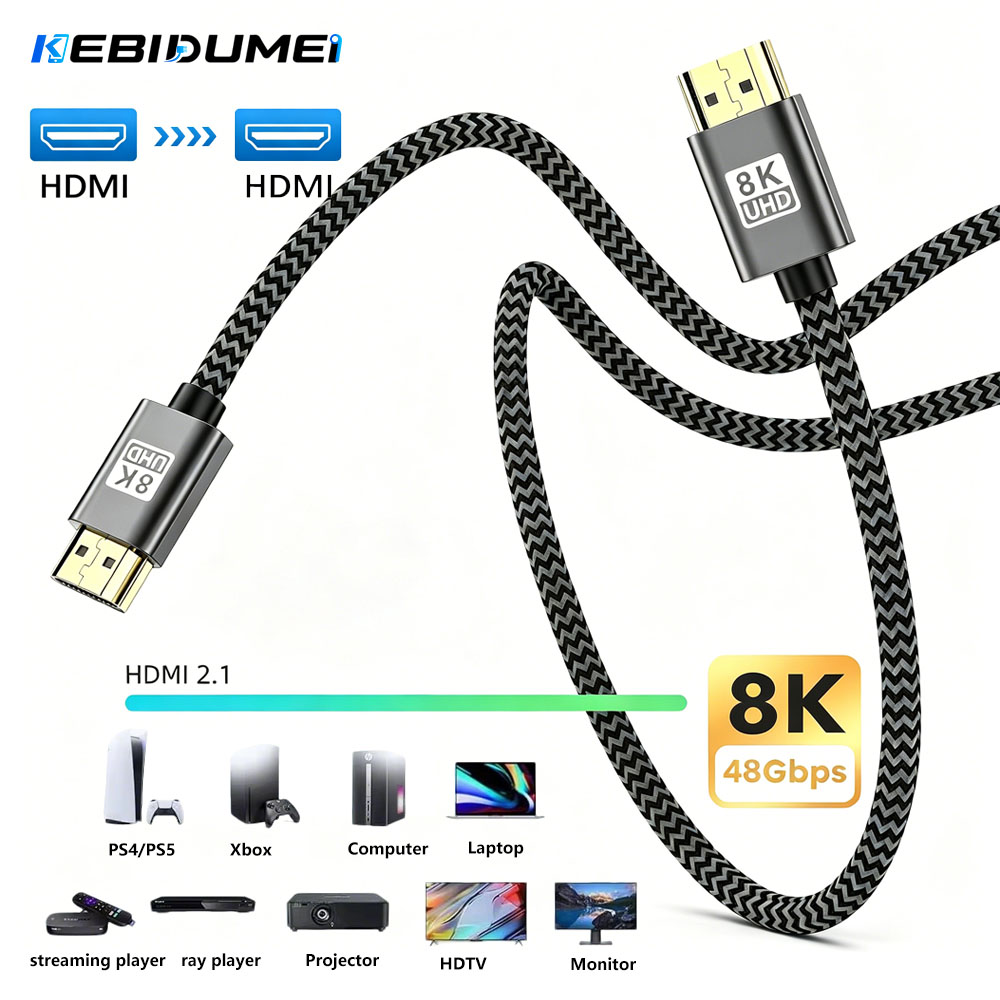 Hdmi Arc Cable - KEBIDUMEI Cavo HDMI 2.1 compatibile 8K