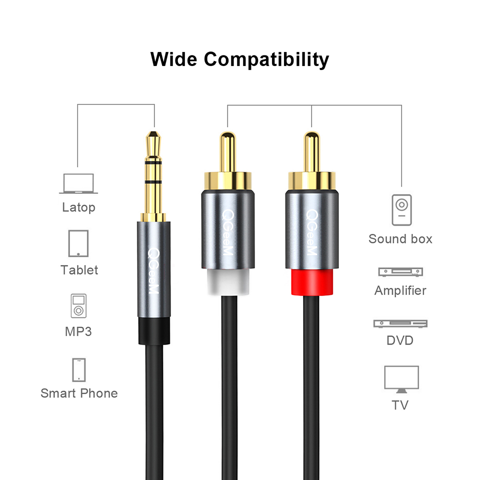 QGeeM Cavo RCA da 2RCA a 3,5 C - Home Cinema Choice recensione e prezzo
