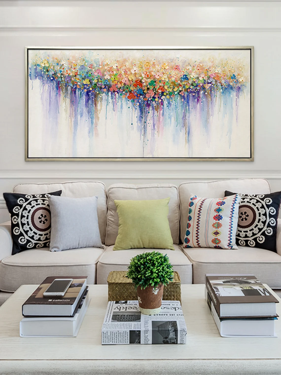 Dipinto di Fiori Colorati su T - Home Cinema Wall Art recensione e prezzo