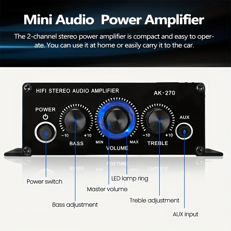 AK-270 Mini Amplificatore di P - Home Cinema Compact recensione e prezzo