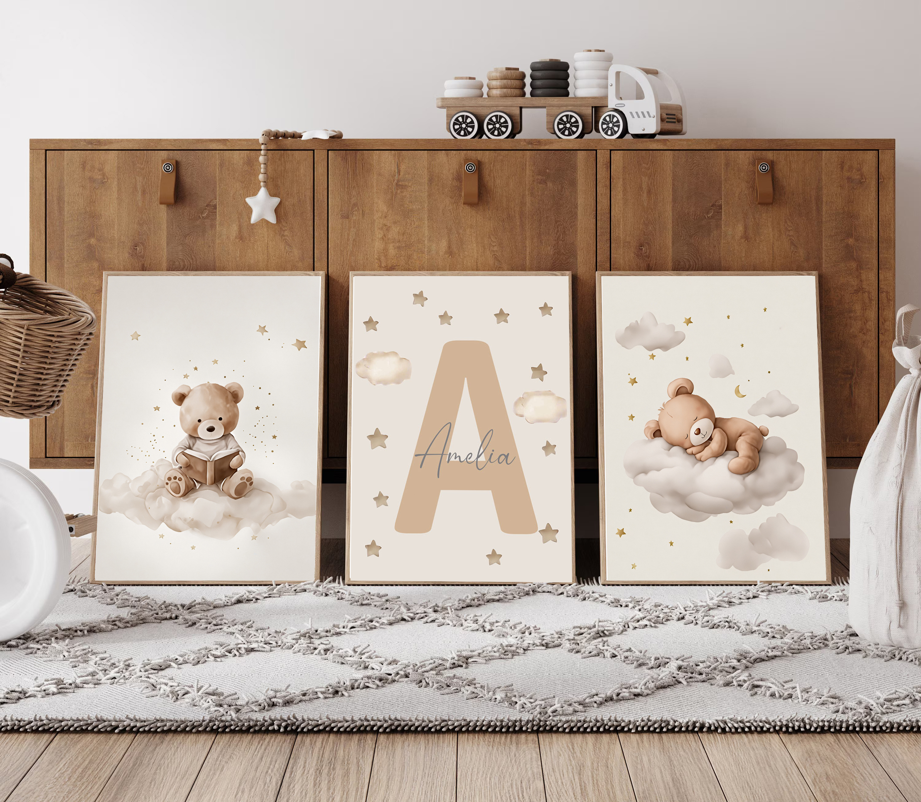3 pz/set Bohemian Teddy Bear A - Home Cinema Wall Art recensione e prezzo