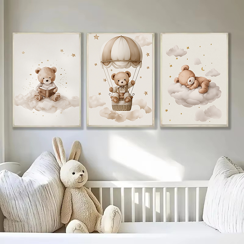 3 pz/set Bohemian Teddy Bear A - Home Cinema Wall Art recensione e prezzo